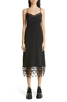 Simone Rocha Lace Trim Slipdress Black at Nordstrom, Us