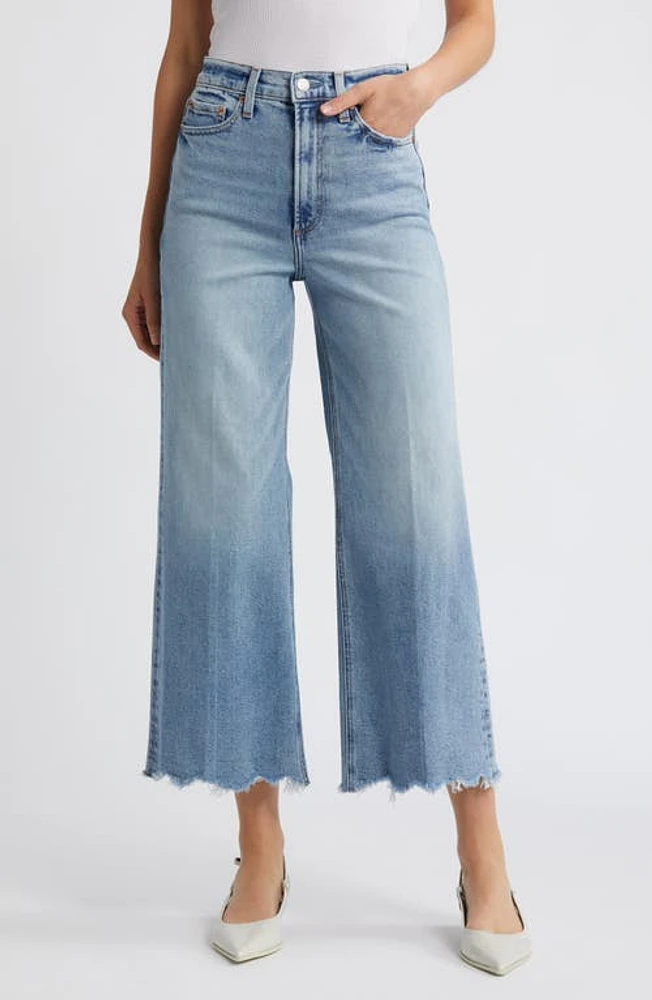 Pistola Lana Raw Hem Ankle Wide Leg Jeans at Nordstrom,