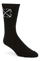 Off-White Arrow Mid Calf Socks White Black at Nordstrom