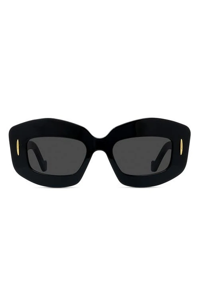 Loewe Silver Screen 49mm Rectangular Sunglasses in at Nordstrom