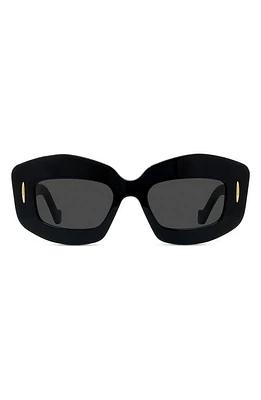 Loewe Silver Screen 49mm Rectangular Sunglasses in at Nordstrom