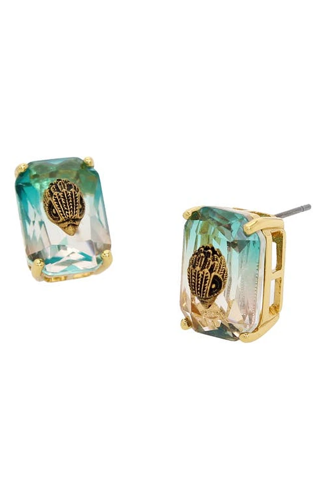 Kurt Geiger London Ombré Crystal Stud Earrings in Green at Nordstrom