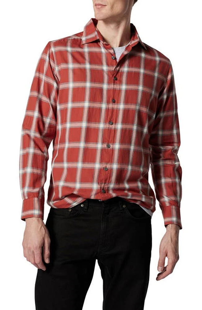 Rodd & Gunn Eden Park Sports Fit Check Button-Up Shirt in Brick at Nordstrom, Size X-Large