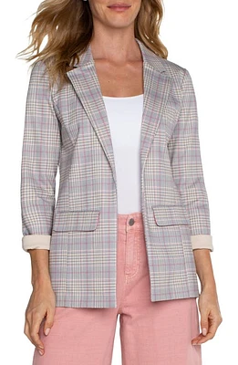 Liverpool Los Angeles Plaid Boyfriend Blazer Fuchsia Kiss Pl at Nordstrom,