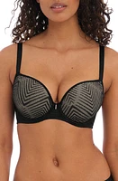 Freya Tailored Plunge Underwire T-Shirt Bra in Black at Nordstrom, Size 38G