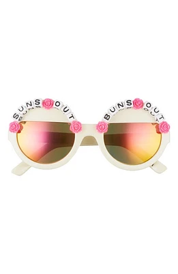 Rad + Refined Suns Out Buns Out Round Sunglasses in Hot Pink/Orange Mirrored at Nordstrom