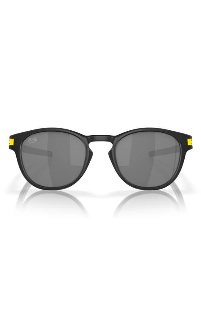 Oakley Latch 53mm Prizm Oval Sunglasses in Matte Black at Nordstrom