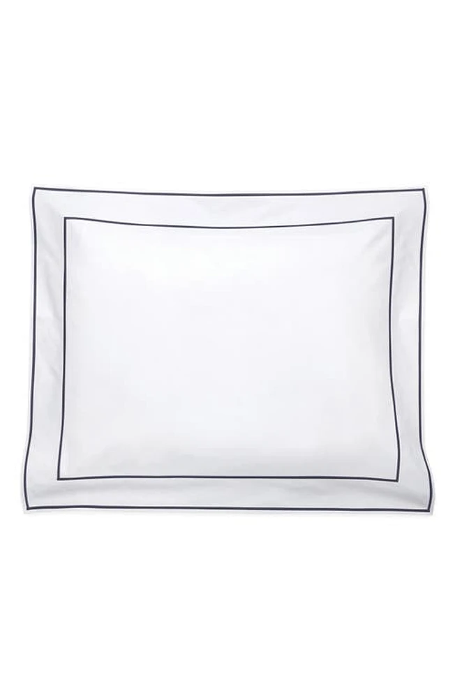 Matouk Ansonia Pillow Sham in White/Navy at Nordstrom