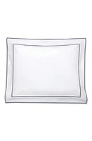 Matouk Ansonia Pillow Sham in White/Navy at Nordstrom