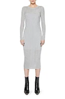 Rebecca Minkoff Abbey Long Sleeve Midi Sweater Dress Metallic at Nordstrom,