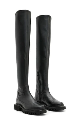 AllSaints Leona Over the Knee Boot in Black at Nordstrom, Size 6Us