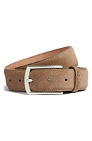 ZEGNA Suede Belt in Beige at Nordstrom, Size 110