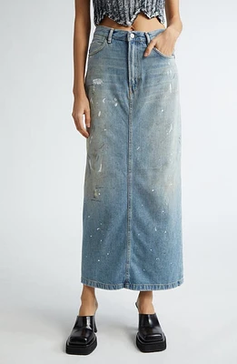 Acne Studios Philo Trafalgar Denim Midi Skirt Light Blue at Nordstrom, Us