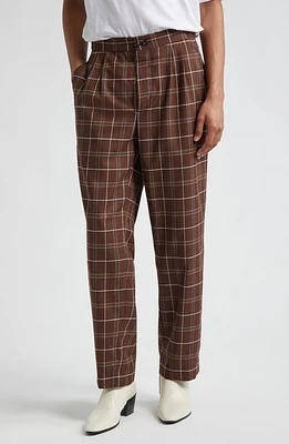 Bode Dunham Plaid Trousers Brown Multi at Nordstrom,