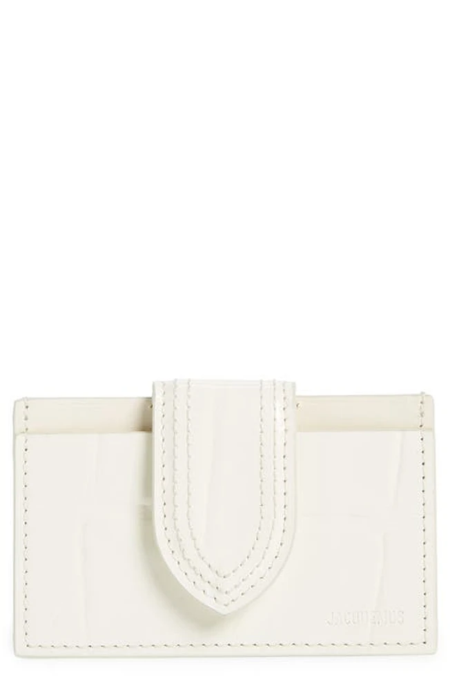 Jacquemus Le Porte Carte Bambino Card Case in Light Ivory 115 at Nordstrom