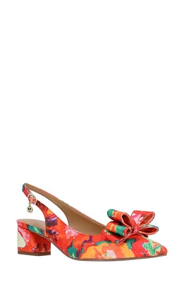 J. Reneé Kimma Slingback Pointed Toe Pump in Orange/Red at Nordstrom, Size 8.5