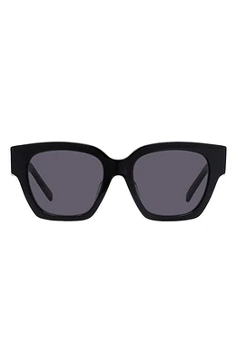 Givenchy 4G 53mm Square Sunglasses in Shiny Black /Smoke at Nordstrom