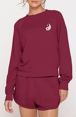 Spiritual Gangster Yin & Yang Forever Sweatshirt Berry at Nordstrom,