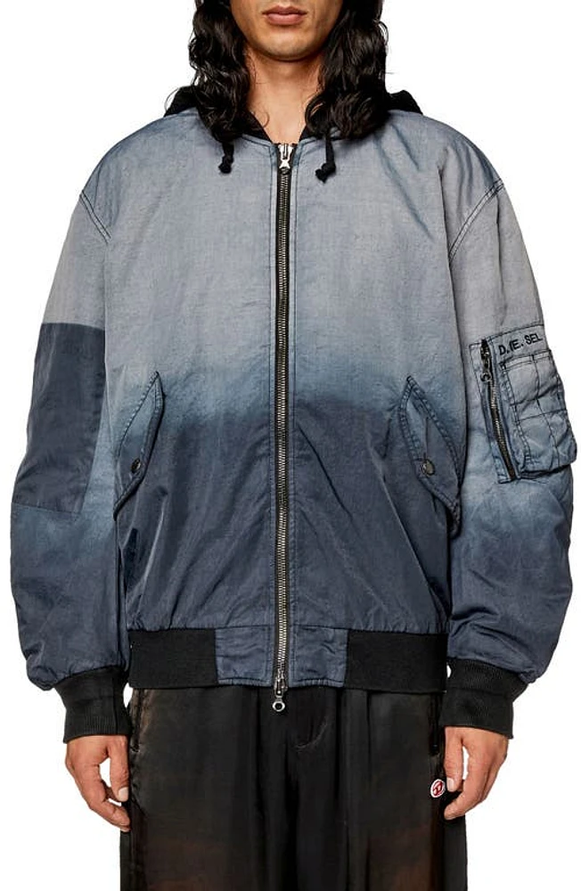 DIESEL Common Hooded Nylon Jacket Black at Nordstrom, Us