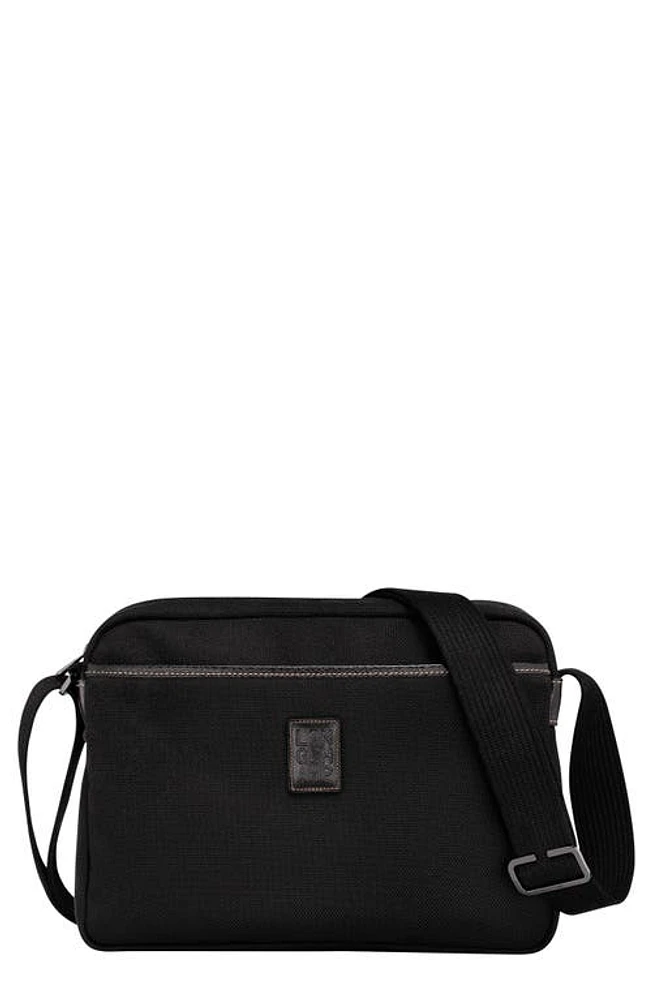 Longchamp Boxford Recycled Canvas & Leather Camera Crossbody Bag in Black at Nordstrom