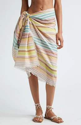 Zimmermann Stripe Cotton Pareo Cover-Up in Multi Stripe at Nordstrom