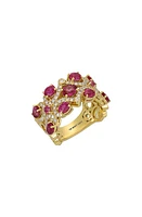 Bony Levy El Mar Gemstone Statement Ring in 18K Yellow Gold - Diamond Ruby at Nordstrom, Size 6.5