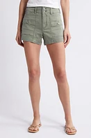 PAIGE Olivia Cargo Denim Shorts Vintage Sweet Succulent at Nordstrom,