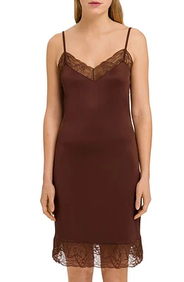 Hanro Elia Lace Trim Satin Slip at Nordstrom,