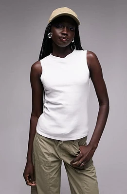 Topshop Slim Tank in White at Nordstrom, Size X-Small