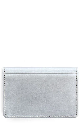 ROYCE New York Leather Card Case in Silver- Deboss at Nordstrom