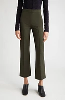 Vince Pintuck Crop Flare Cotton Blend Pants in Eden at Nordstrom, Size 6