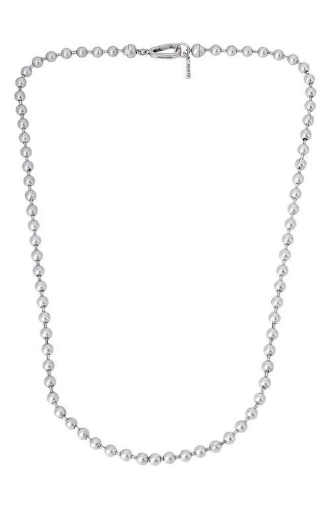 AllSaints Beadshot Sterling Silver Ball Chain Necklace in Warm Silver at Nordstrom