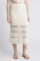 Cleobella Adela Crochet Midi Skirt Ivory at Nordstrom,