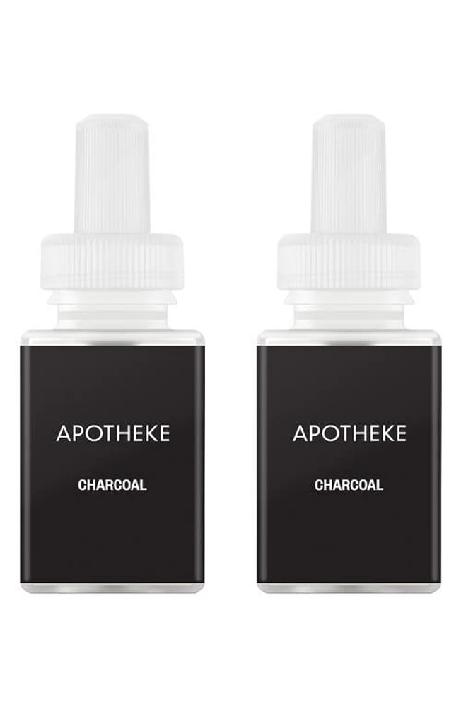 PURA x APOTHEKE 2-Pack Diffuser Fragrance Refills in Charcoal at Nordstrom