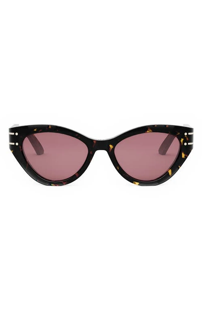 ‘DiorSignature B7I 52mm Cat Eye Sunglasses in Havana/Bordeaux at Nordstrom