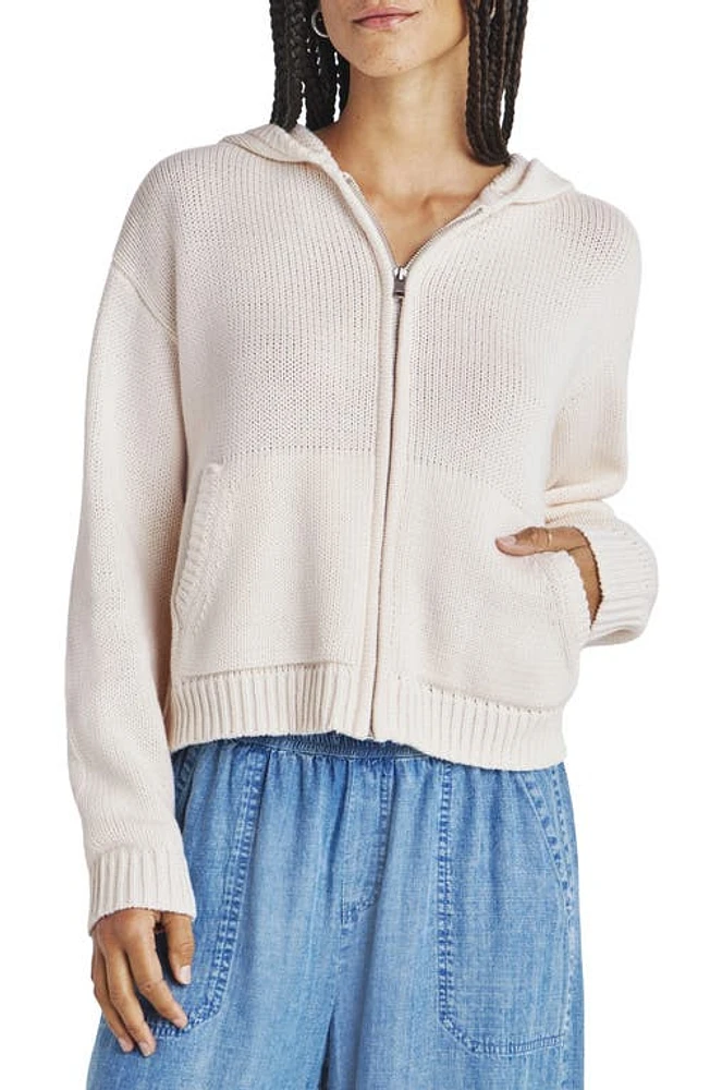 Splendid Vero Cotton Blend Sweater Hoodie in Moonstone at Nordstrom, Size X-Large