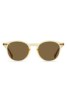 RAEN Basq 50mm Round Sunglasses in Champagne Crystal/Suntan at Nordstrom