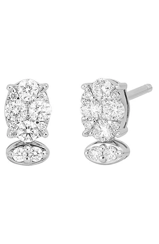 Bony Levy Audrey Diamond Oval Stud Earrings in 18K White Gold at Nordstrom