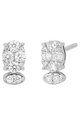 Bony Levy Audrey Diamond Oval Stud Earrings in 18K White Gold at Nordstrom