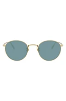 Oliver Peoples Coleridge Sun 50mm Tinted Round Sunglasses in Gold at Nordstrom