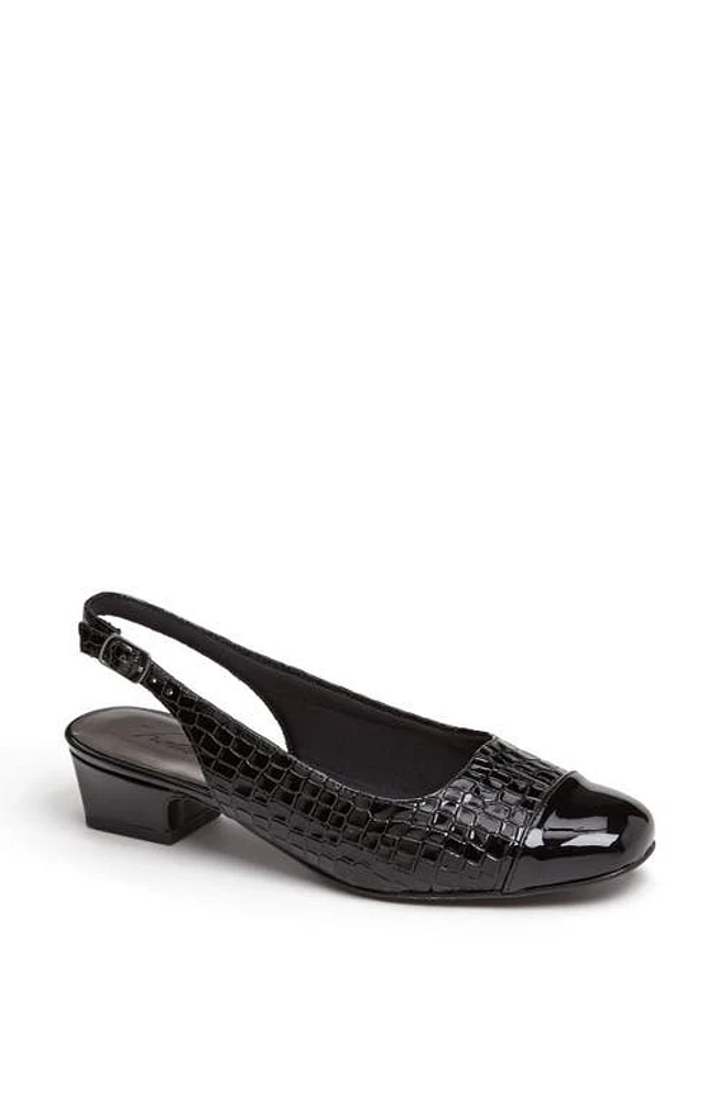 Trotters 'Dea' Slingback Black Croco at Nordstrom,