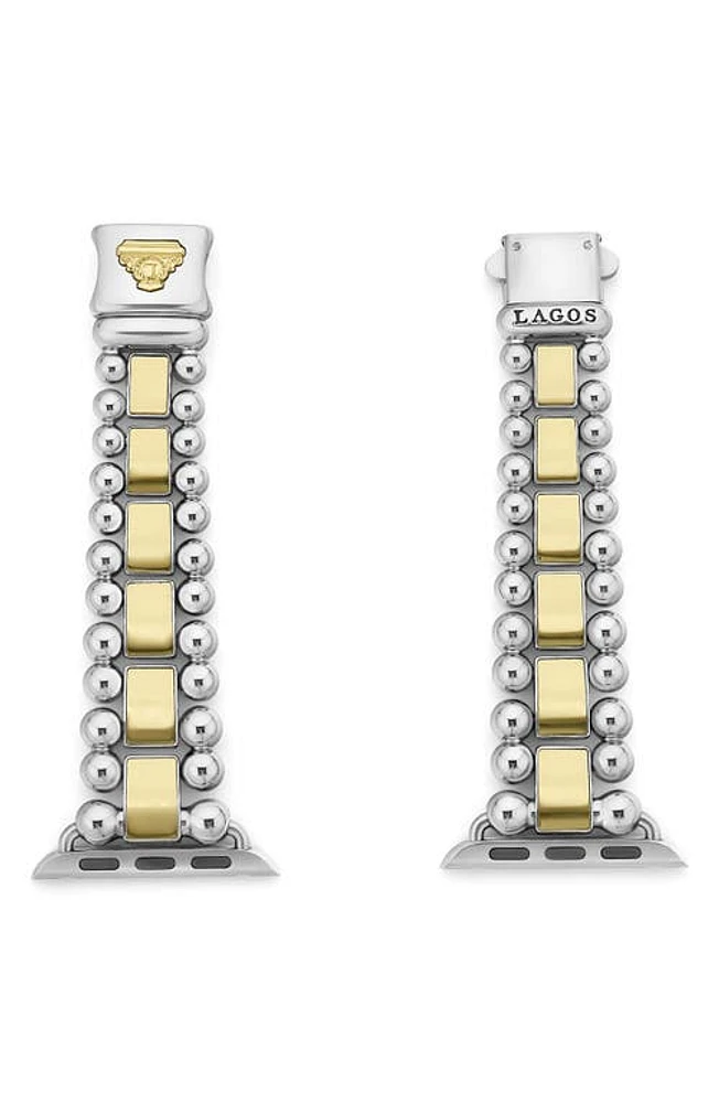 LAGOS Smart Caviar Two-Tone Watchband for Apple Watch in Two Tone at Nordstrom