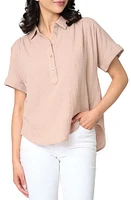 GIBSONLOOK All Day Cotton Gauze Popover Shirt at Nordstrom,