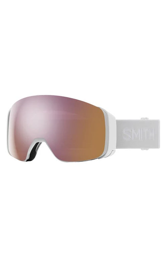 Smith 4D MAG 184mm Snow Goggles in White Vapor /Rose Gold at Nordstrom