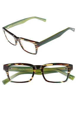 eyebobs Fare N Square 51mm Reading Glasses in Green Tortoise at Nordstrom, Size +1.75