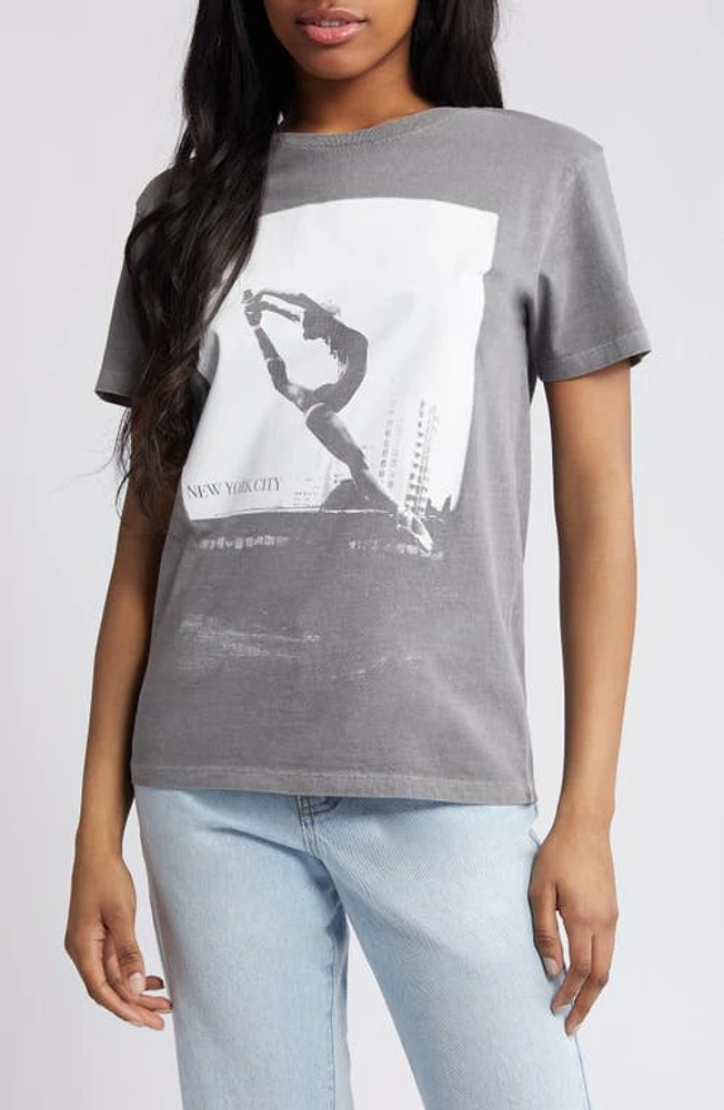 GOLDEN HOUR Ballet Cotton Graphic T-Shirt Charcoal Grey at Nordstrom,