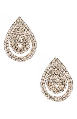 Ettika Crystak Teardrop Stud Earrings in Gold at Nordstrom