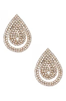 Ettika Crystak Teardrop Stud Earrings in Gold at Nordstrom