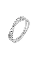 Bony Levy Diamond Crossover Ring 18K White Gold at Nordstrom,