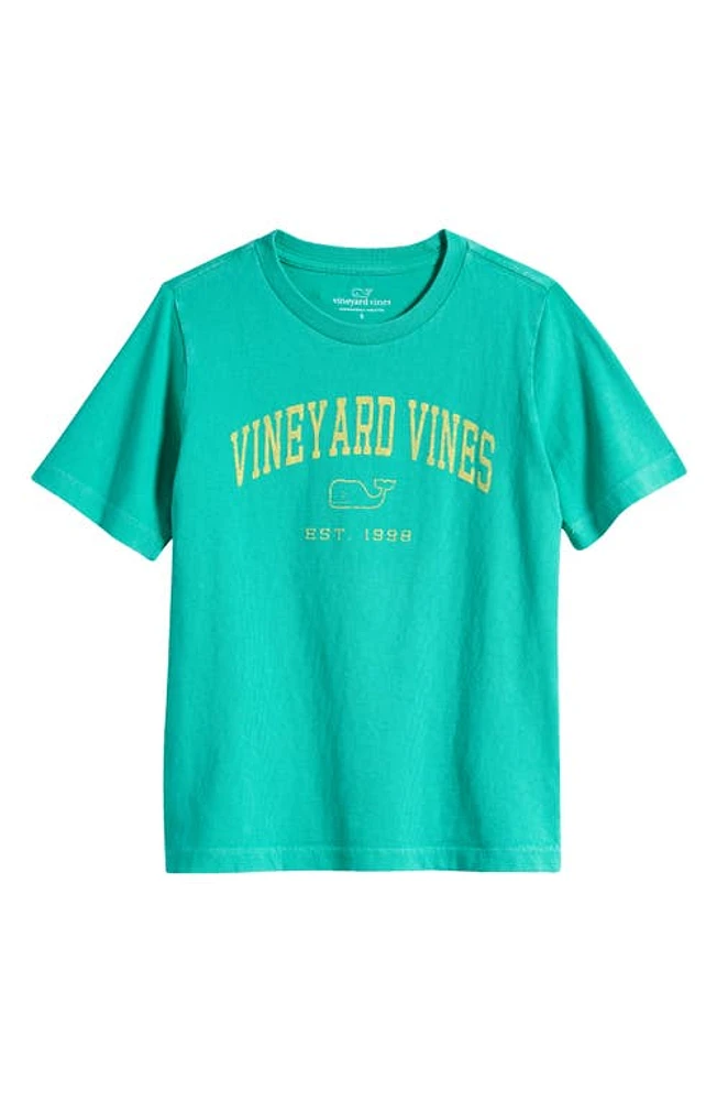 vineyard vines Kids' Heritage Wash Cotton Graphic T-Shirt Gumdrop at